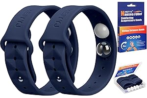 MEIYYJ Bandas de viaje para adultos y niños, ajustables, para acupresión, antináuseas, para movimiento y alivio de náuseas matutinas, para embarazadas, alivio natural de náuseas y dolores de cabeza,