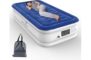 Luxchoice Cama Inflable con Bomba Incorporada ColchóN Hinchable Cama de Aire CóModa Y Autoinchable para Invitados En El Viajes Camping O En Casa