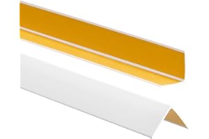 ProfiPVC Profilo Angolare PVC 30x30 mm - Listello di protezione in plastica flessibile - Striscia autoadesiva - Riparo dei profili angolari e bordi, facile da installare - 100cm, Bianco
