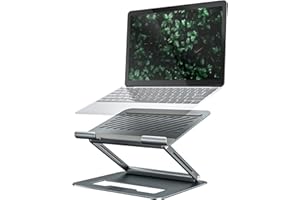 Eono Minthouz Laptop Ständer Höhenverstellbar und Winkelverstellbarer Laptop Halterung, Faltbarer Aluminium Notebook Ständer, Kompatibel mit MacBook Air Pro Dell XPS Lenovo HP Mehr 10"-17" Laptops.