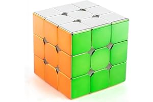 BUCAXIT Magic Cube, 3 x 3 Speed Cube Mirror Rubik's Cube, Regular Version with Reflective Mirrored Metal, Suitable for Rubik's Cube Enthusiasts (Magnetic Version)