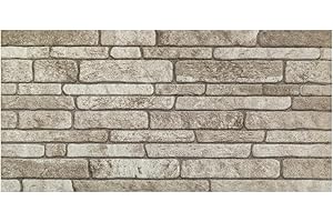 Izodekor Revêtement mural imitation pierre polystyrène 3D, Pour cuisine, salle de bains, balcon, chambre à coucher, salon, mur arrière de cuisine et terrasse, Tempête de sable