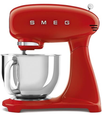 robot su base 4.8l 800w rosso - smf02rdeu - smeg