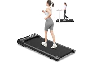 HOME FITNESS CODE Tapis roulant salvaspazio, 2.5HP, Schermo LCD ad alta definizione, 2 metodi di controllo, Walking pad mini, Carico massimo di 120 kg, Tapis roulant elettrico