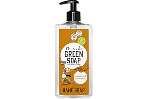 Marcel's Green Soap - Savon pour les mains Santal & Cardamome - Distributeur de savon pour les mains - Végétalien - 97% Biodegradable - 500 ML