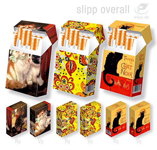 3x slipp overall freie Wahl – Hülle für Zigarettenschachteln / Zigarettenschachtel Überzieher aus Karton // EGO Set 3 => 3 Stück freie Wahl, näheres s. Beschreibung – Größe s. Beschreibung - 4