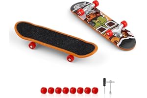 0XBIT Fingerskateboard, 2 Stück Finger Skateboard mit Mattierter Oberfläche, Mini Fingerboard mit Zufälligen Mustern, Anspruchsvolles Design, für als Kleines Geschenk für Teenager