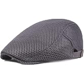 YAMEE Men's Berets Breathable Mesh Hats, Flat Men's Caps Summer Classic, Summer Man Hat, Casual Newspaper Seller Cap (Head Ci