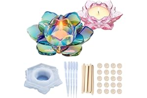 CHEDIN stampi colata in resina silicone per fiori di loto e portacandele, scatola portaoggetti a forma di fiore fai-da-te