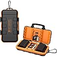 K&F Concept Camera Battery SD Card Holder for 4 SD Cards, 2 Camera Batteries, 6 TF Cards, 2 CF Cards or 2 XQDs, Water-resistant and Anti-shock Case, Camera Accessories, Small SD Card Case