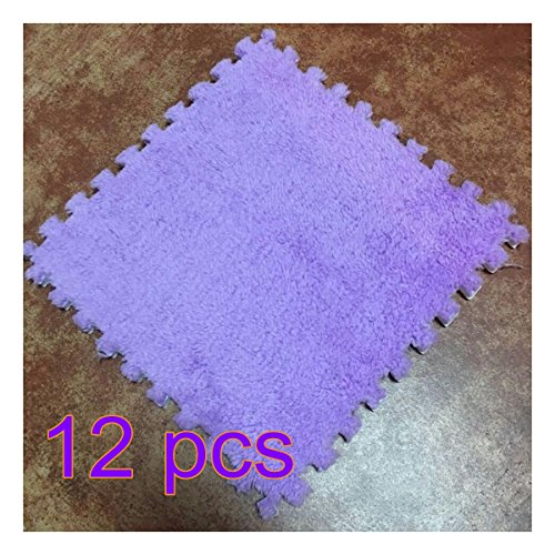 Preisvergleich Produktbild Foxom 12Pcs Eva Puzzlematte Spielmatte Spielteppich Schaumstoff Puzzle Kinderteppich, Lila