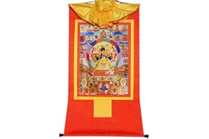 Gandhanra Thangka Tibétain - Kalacakra Vajrayogini Thangka - Peinture Tantrique Bouddha à Dorure - Tapisserie Mural pour Décoration Zen - Méditation et Relaxation Spirituelle
