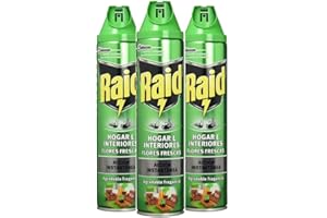 Raid - Hogar e Interiores, Incoloro, 600 Mililitros, Pack de 3, 1800 Mililitros