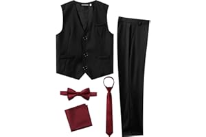 mintgreen Set of 2 suits for boys, vest & trousers & bow tie & tie & pocket square, 116-164