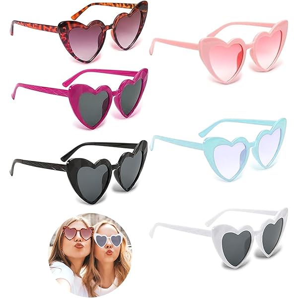 Occhiali Da Sole A Forma Di Cuore Juliyeh - Stile Retrò Per Feste E Compleanni - Foto 12
