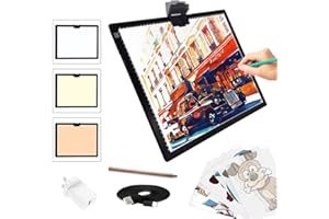 ATAK A3 Light Box for Drawing Portable Adjustable Brightness Led Light Pad Tracing Light Board with Type-C Cable and UK Adapter - Diamond Art Light Board for Weeding Light Pad Sketching -Stencilling,X-ray