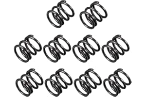 TA-VIGOR 10Pcs Compressed Spring, 1.2mm Wire Dia, 10mm OD, 10mm Free Length Dual Extended Durable Dual Hook Tension Spring for Furniture Screen Doors Repair Projects