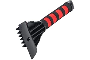 Magico's Ice Scraper for Cars, SUVs and Vans, Heavy Duty Scraper for Defrosting Windshields and Car Windows Ideal for Winter Against Ice and Snow - red/black