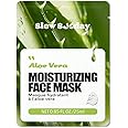 Slow Sunday - Moisturizing Face Mask, Fresh Fruit and Vegetable Fusion Series, Hydrating, Anti-aging, Brighting, Soothing, Korean Mask (Aloe Vera (Pack of 1), Aloe Vera)