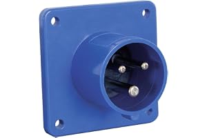 as - Schwabe – CEE tilläggskontakt – campingkontakt – 230 V, 16 A, 3-polig – utomhusplugg – flänsmått 75 x 75 mm, installatio