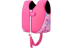 Enfants Gilet de Natation, Gilet de Bain Néoprène Gilet de Flottaison Veste, Gilet Piscine Garçons Filles 2-6 ans/10-25 kg
