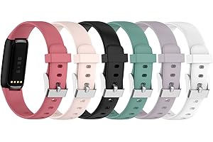 Chofit Correas compatibles con Fitbit Luxe (6 unidades) correas clásicas de repuesto de silicona suave para pulsera deportiva colorida para rastreador de actividad de lujo