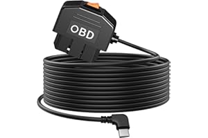 Hoembpn 3.5m Type-C OBD Power Cord,OBD Power Cable Adapter for Dash Camera 90 Degree USB C with Switch(24 Hour Monitoring/Acc Mode) 12V-36V to 5V/3A OBD2 Dash Cam Hardwire Connector