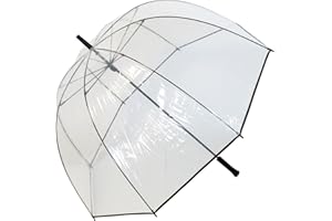 TRANSPARENTSCHIRME Parapluie cloche de luxe transparent taille XXL, diamètre 103 cm