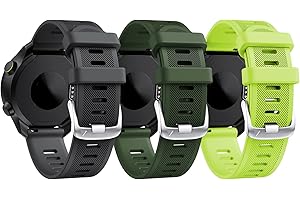 ANBEST Pasek do zegarka kompatybilny z Garmin Forerunner 245 / Forerunner 645 / Vivoactive 3, 20 mm, silikonowy pasek zamienny do Forerunner 158 / Venu/Venu 2 Plus/Forerunner 55