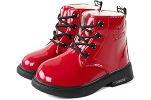 King Glory Bambina Stivaletti Ragazze Scarponcini Neonata Boot Antiscivolo Pelle Stivaletto Da Neve Stivali Ragazzi Morbide Fodera Tronchetto