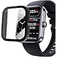 for F57l Smartwatch 1.91 Case,Tempered Glass Film Case Cover Compatible with BNGXR, Barn Eleven, BINGONE, Grewas, Soputry, Bysku, YunYe, Flashstar, Aobialen, LPSHGK, F57l Smart watch (Black)
