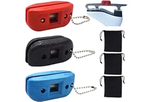 Tianher Crayon de Lame Patins à Glace, 3 Pièces Affûteur de Lame Patins à Glace Meulage au Sable Meule Réglable Lecteur Manuel Bord pour Outil de Maintenance de Lames Hockey ou Patins.