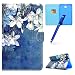 Produktbild Hülle für Galaxy Tab A 10.1 T580,Galaxy Tab A 10.1 Hülle Case,MoreChioce Ultra Dünn Thin Klappbar Stand Flip Case Etui Bunt Muster PU Leder Smart Cover Auto Sleep / Wake Funktion Inner TPU Back Cover Protective Brieftasche Wallet Case Magnetische für Samsung Galaxy Tab A 10.1 T580 T585 + 1x Blau Stylus Stift