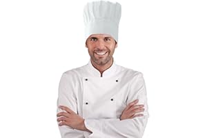 PalProt Unisex Chef's Hat Made of Poly Cotton Castro Hats with Adjustable Elastic Band Cooking Hood for Men, Women, Cooking（White）