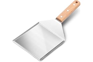Onader Burger Griddle Spatula, Stainless Steel Pancake Flipper with Beveled Edges, Large Smash Patty Scraper for Flat Top Grill BBQ, Camping and Cooking, Sturdy & Easy to Clean – 30 x 13cm