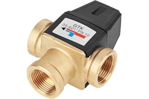 QINLORGO Thermostatisches Mischventil,Hot 3-Wege-Innengewinde DN20 Messing Thermostatisches Mischventil für Solarwarmwasserbereiter Funktionsmessing Kunststoff