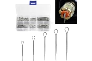 OTTYMO 175Pcs Cotter Pins Assortment Stainless Steel Cotter Pins 5 Sizes Split Pins Assorted Clip Key Fastener Fitting Assortment Kit for Automotive, Mechanics, Car Garage, Trucks-with a Storage Box