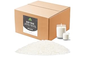 Cera di soia per candele 5KG, cera per candele di prima qualità di Waxcanpy, cera per candele fai da te, cera di soia organica 100% naturale per candele
