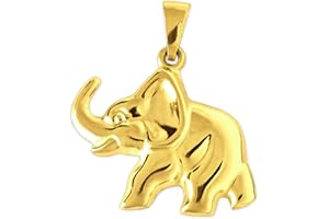 CLEVER SCHMUCK Clever joyas de oro colgante de elefante 21 x 16 mm pulida de oro 333