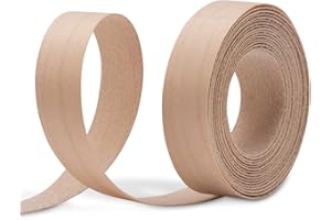 FAKILO Maple Edge Banding 19mm x 3m Real Wood Veneer Plywood Edge Banding Iron-on Pre-glued Veneer Edging Tape for Cabinet Repairs Furniture Restoration