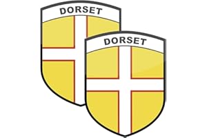 stika.co Pack of 2 Dorset County Flag Stickers - Self-Adhesive Vinyl Stickers - Car, Van, Truck Signs - United Kingdom County Flags
