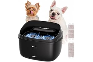 Gardner Pet Fontaine à Eau pour Chat et Chien 3.78L - Fontaine Automatique avec Filtre, Flux Tourbillonnant, Silencieuse, Réservoir Transparent et Cache Anti-Éclaboussures-Noir【sans Adaptateur】