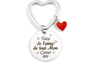 BOMEON Cadeau Tata Cadeau Fete Des Meres Cadeau Porte Clef Ideee Pour Tata Paques Noel Nouvel An Cadeau Personnalisé Cadeau Original Remerciement Retraite Pour Belle Tata De Petite Fille