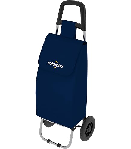 EMY Reddy 54845252 - Trolley Pieghevole Per La Spesa, 2 Ruote, Telaio In Alluminio, Borsa Rimovibile, 101 X 35 Cm