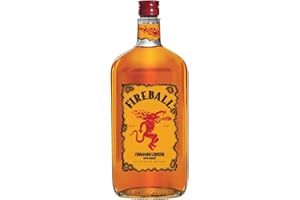 Fireball Cinnamon Whisky Liqueur, Canadian Whisky With Real Cinnamon, 33% ABV, Whisky 1l, America's #1 Shot Brand, Best Served Cold, Spicy Flavour, Ideal for Shots, Mixed Drinks and Cocktails