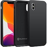 AUKASE Cover Silicone per iPhone XS e iPhone X, Custodia Antiurto con Fodera in Microfibra,Protezione Dagli impatti compatibi