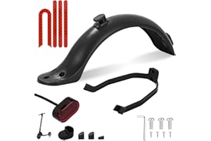 Ixydor Parafango Posteriore Monopattino Elettrico, Parafango Posteriore per Scooter per Xiaomi M365 1S, Accessori Monopattino Elettrico con Staffa, Luce Posteriore LED, Striscia Riflettente, Vite