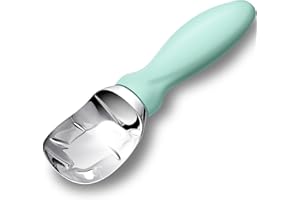 Rainspire Ice Cream Scoop Stainless Steel with Comfortable Handle, Ice Cream Scooper Heavy Duty, Ice Cream Spade Great for Spooning Frozen Hard Gelato and Sorbet, Cookie Dough, Melon, MintGreen