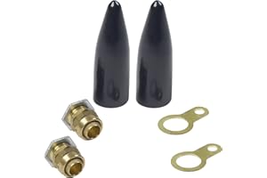 BRITE-R BW20 Economy 20mm Non-LSF Indoor Brass Cable Gland Kits for SWA Armoured Cables Suitable for Indoor use for Sockets & Junction Boxes (M20) (Kits of 2)