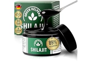 GREEN HELPERS FINE SUPPLEMENTS Premium Shilajit 100% Pur | 89% Fulvinsäure | 85+ Mineralien | Pures Himalaya Mumijo Shilajit-Harz | Vegan